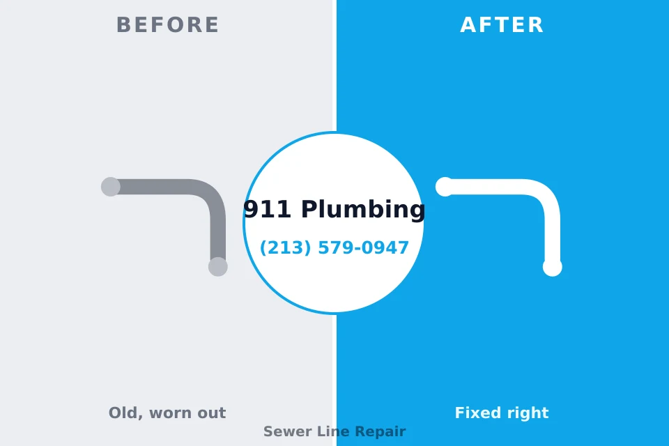 Before and after: plumbing repair Ida, MI